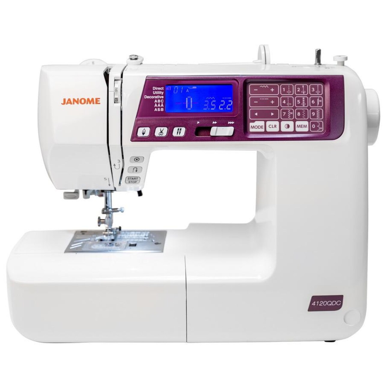 Janome 4120QDC-G Computer Sewing Machine (Purple/Grape Color)